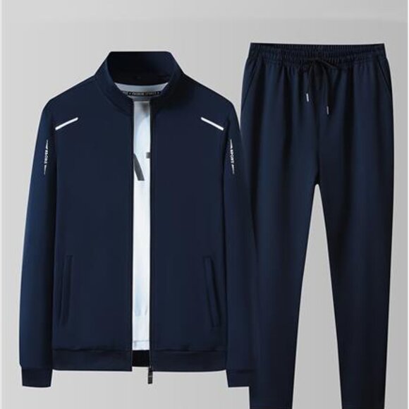 NWT Men's Navy Blue Lightweight Tracksuit Set - Picture 1 of 7